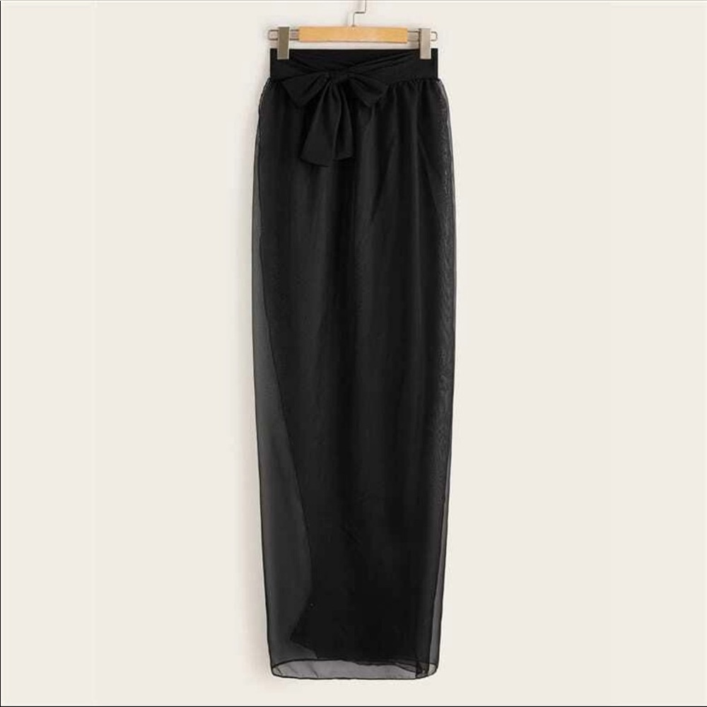 Sheer beach coverup skirt